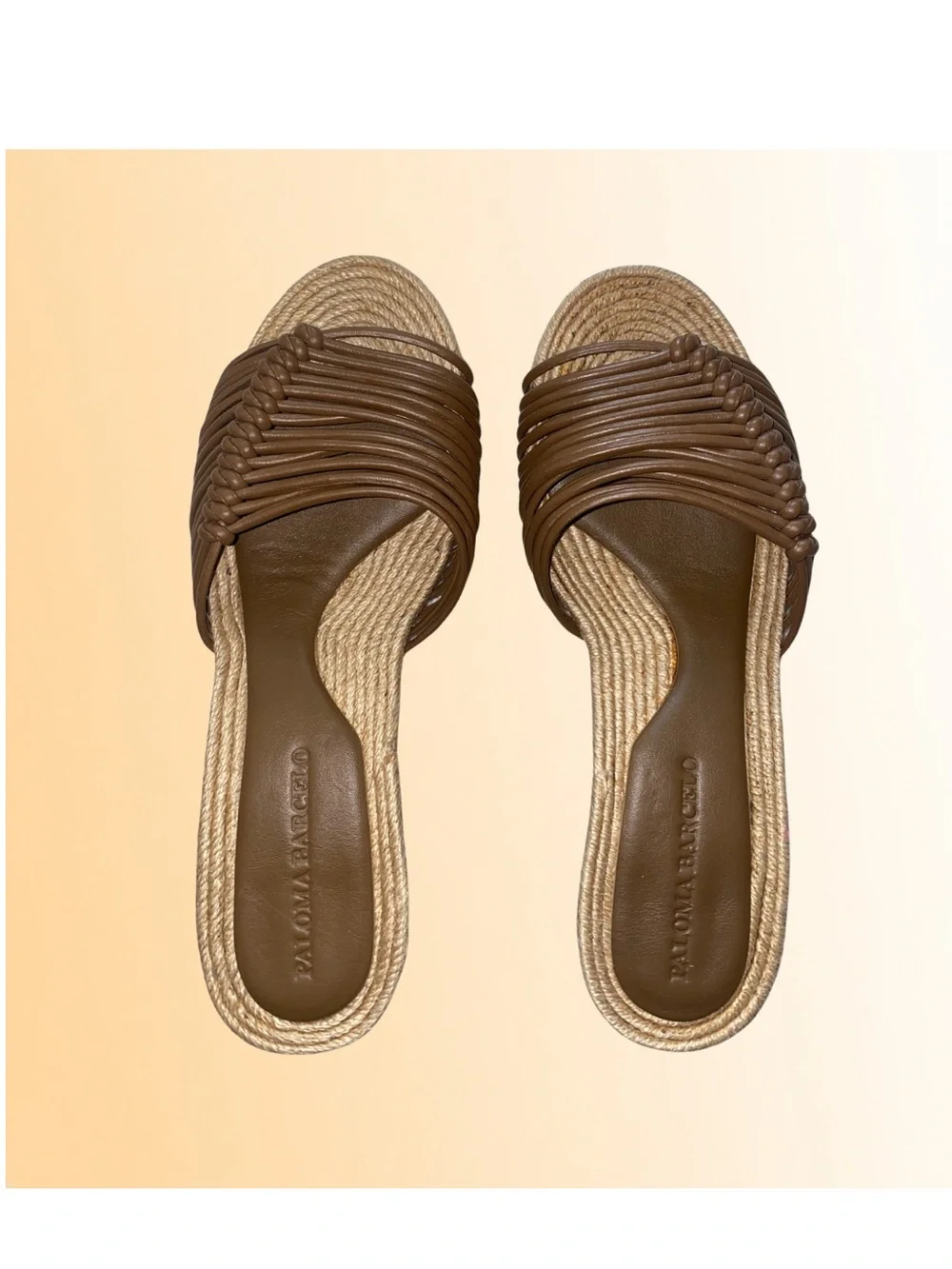 PALOMA BARCELO Ada Kitten Heel Espadrille Slide Sandal